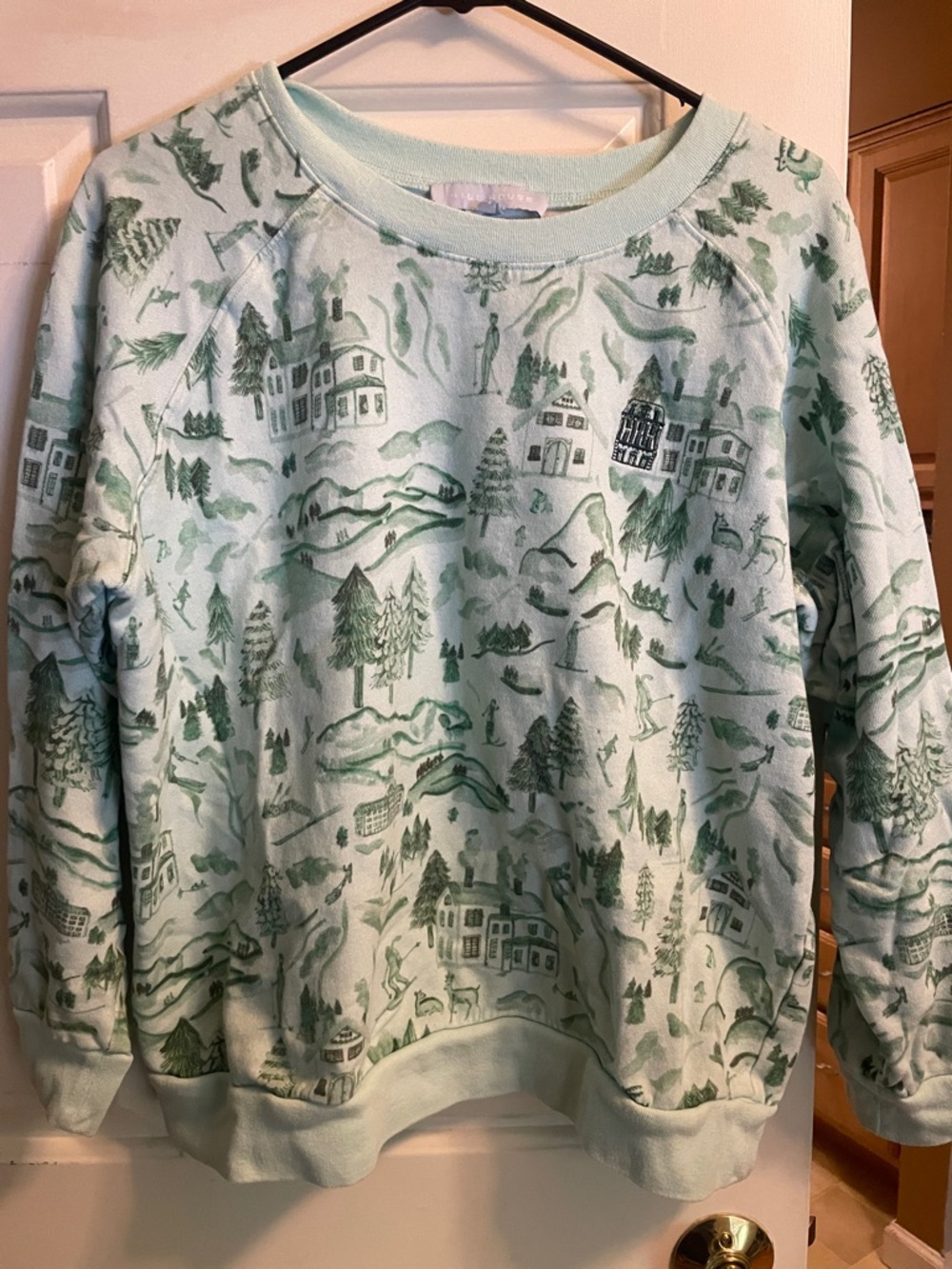 Hill House Home winter toile crewneck sweatshirt - Picture 1 of 3